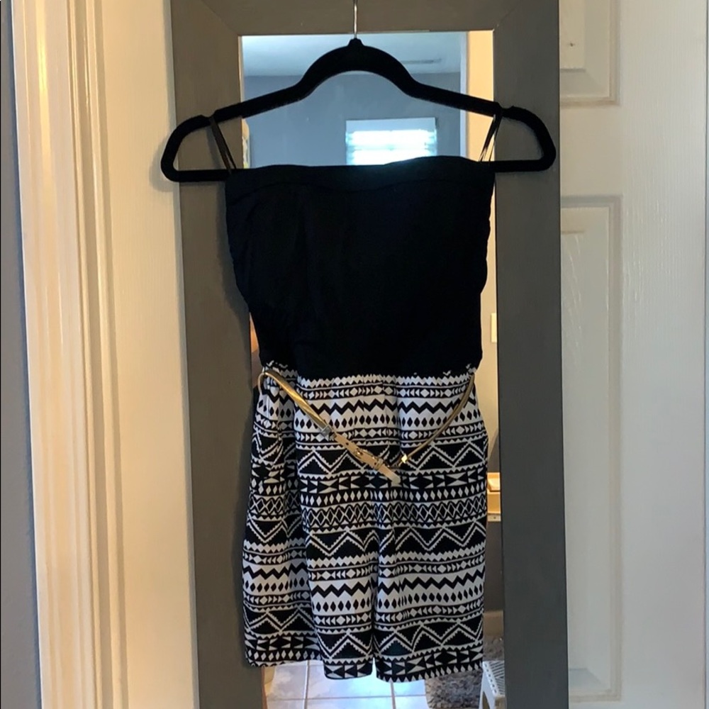 **MAKE OFFER** NWT Tribal tube top romper w/ belt